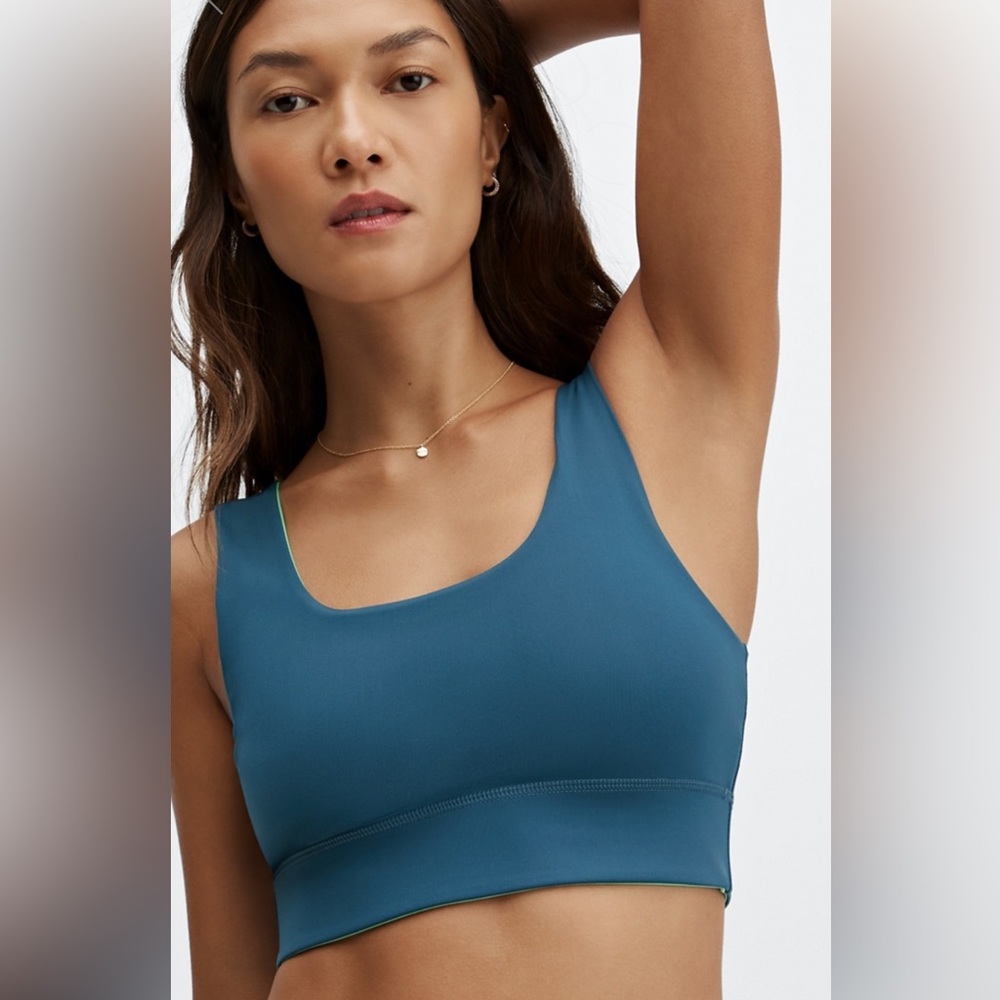 Blue/Green Reversible sports bra